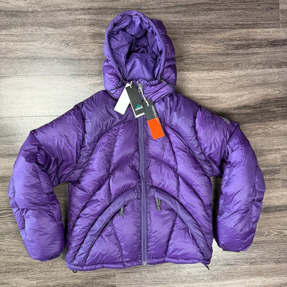 Adidas Equipment Pertex Down Puffer Jacket Violet Purple Small S NWT JX1448 $400